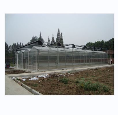 Dibujo de instalación de invernadero de policarbonato de 4 m de ancho de bahía y marco de acero galvanizado