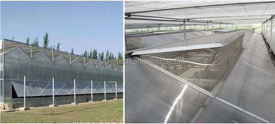 Dibujo de instalación de invernadero de policarbonato de 4 m de ancho de bahía y marco de acero galvanizado
