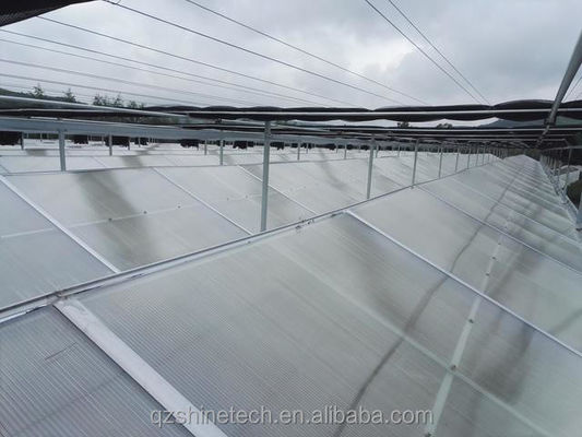 Invernaderos agrícolas prefabricados con láminas industriales de policarbonato y sistema de refrigeración