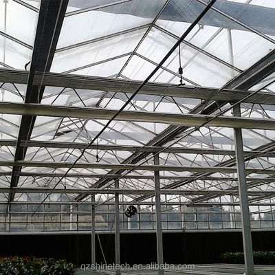 Invernadero de acero galvanizado cubierto de vidrio para la agricultura con dibujo de instalación