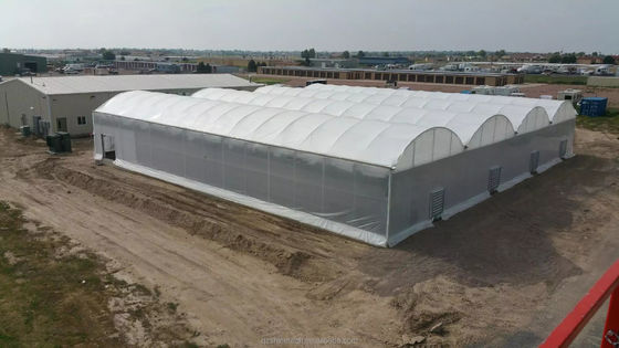 Resistencia súper fuerte Agricultura Cuadro de invernadero multispan para el cultivo de verduras