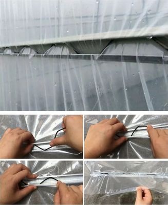 Accesorios para invernaderos con película de plástico revestido de alambre de giro zigzag