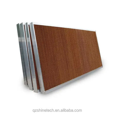 Pad de enfriamiento por evaporación de agua para granjas de pollos marco de aluminio de acero galvanizado